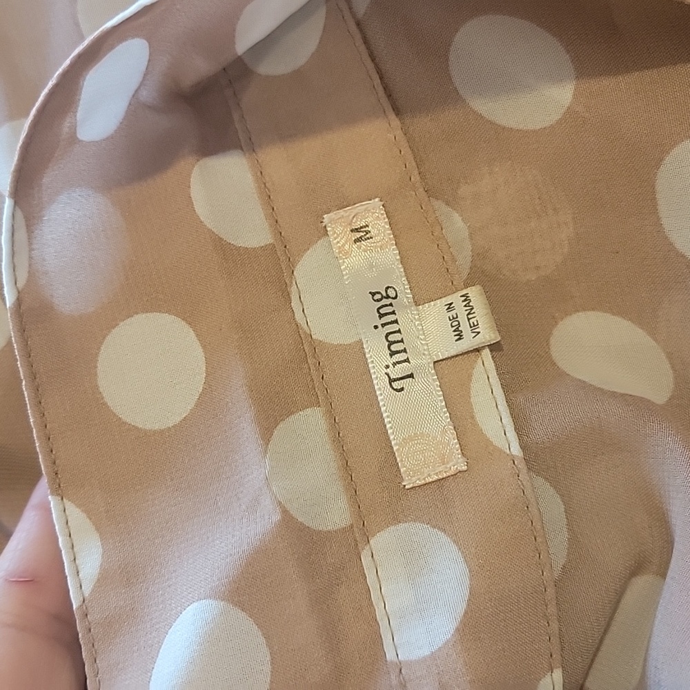 🍃 Timing womens blouse top shirt sheer M - Picture 5 of 5